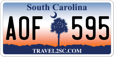 SC license plate AOF595