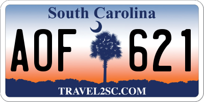 SC license plate AOF621
