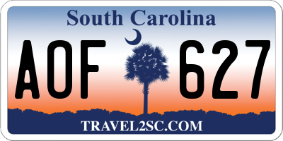 SC license plate AOF627