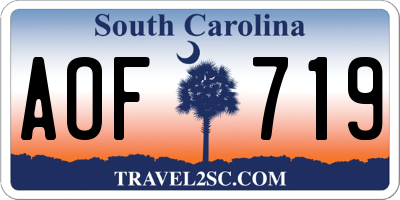 SC license plate AOF719
