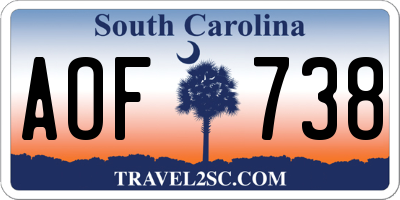 SC license plate AOF738