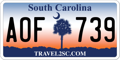 SC license plate AOF739