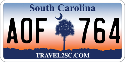 SC license plate AOF764