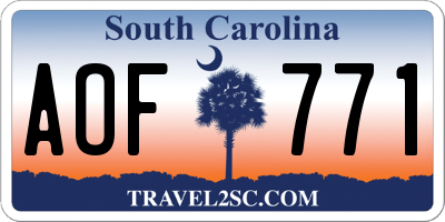 SC license plate AOF771