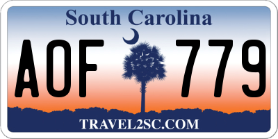 SC license plate AOF779