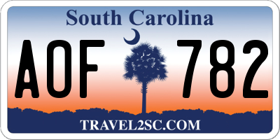 SC license plate AOF782