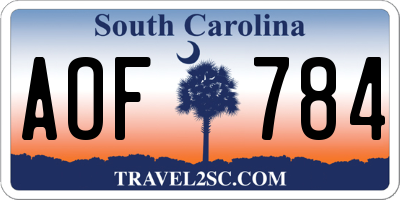 SC license plate AOF784