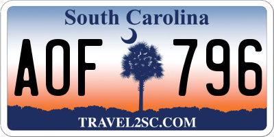 SC license plate AOF796
