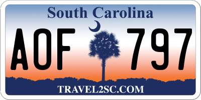 SC license plate AOF797