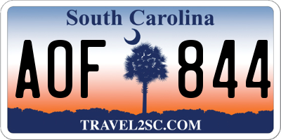 SC license plate AOF844