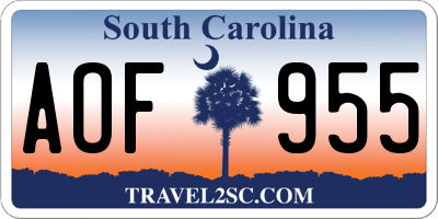 SC license plate AOF955