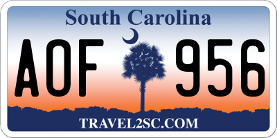 SC license plate AOF956