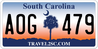 SC license plate AOG479