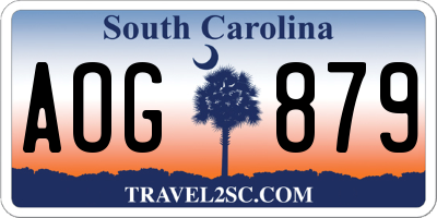 SC license plate AOG879
