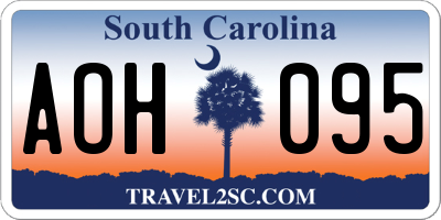 SC license plate AOH095