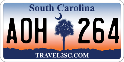 SC license plate AOH264