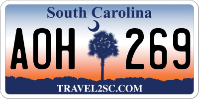 SC license plate AOH269