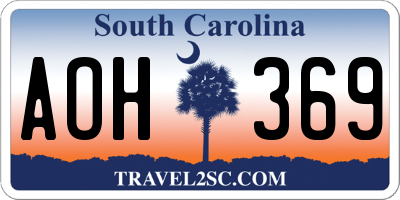 SC license plate AOH369