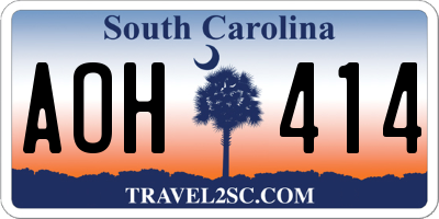 SC license plate AOH414