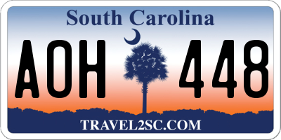 SC license plate AOH448