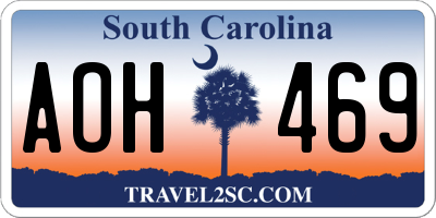 SC license plate AOH469