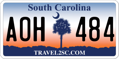 SC license plate AOH484