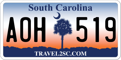 SC license plate AOH519