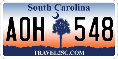 SC license plate AOH548