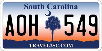 SC license plate AOH549