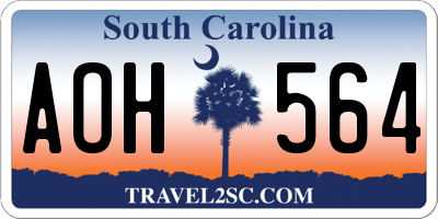 SC license plate AOH564