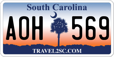 SC license plate AOH569