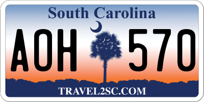SC license plate AOH570