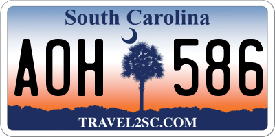 SC license plate AOH586