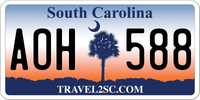 SC license plate AOH588