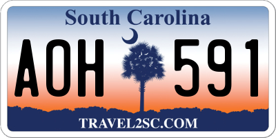 SC license plate AOH591