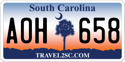 SC license plate AOH658