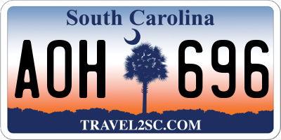 SC license plate AOH696