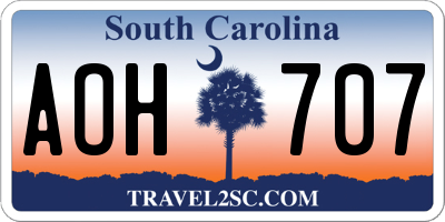 SC license plate AOH707