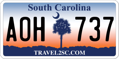 SC license plate AOH737