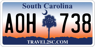 SC license plate AOH738