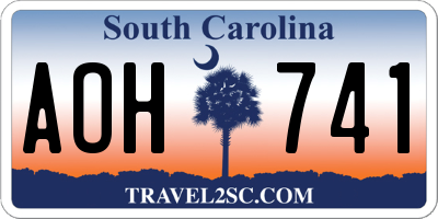 SC license plate AOH741