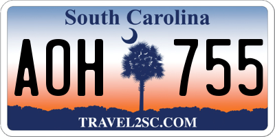 SC license plate AOH755