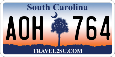 SC license plate AOH764