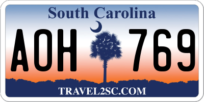 SC license plate AOH769