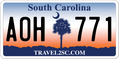 SC license plate AOH771