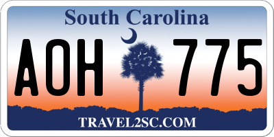 SC license plate AOH775