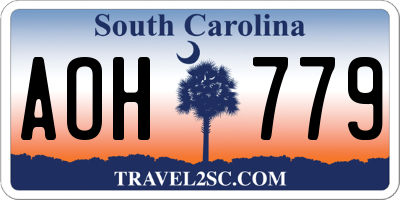 SC license plate AOH779