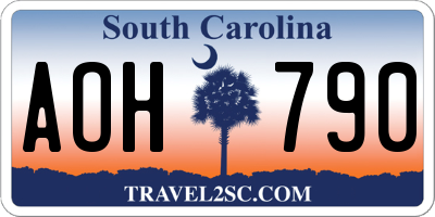 SC license plate AOH790