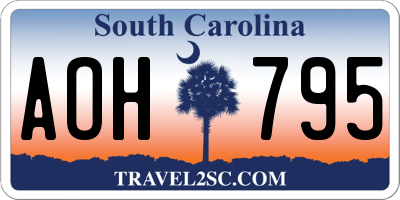 SC license plate AOH795