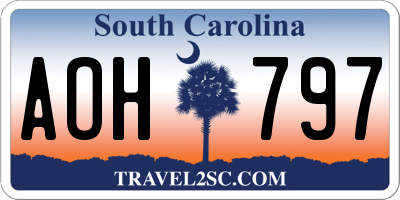 SC license plate AOH797